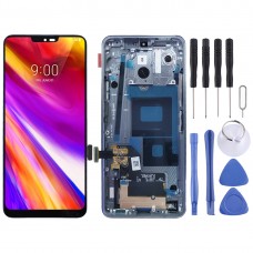 LCD Screen and Digitizer Full Assembly with Frame for LG G7 ThinQ / G710 G710EM G710PM G710VMP (Silver)