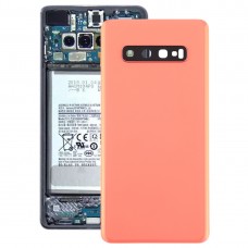 Batería cubierta trasera con lente de la cámara para el Galaxy S10 + (rosa)