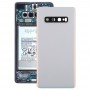 Batterie Couverture arrière avec lentille caméra pour Galaxy S10 + (Blanc)