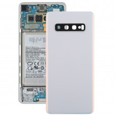 Battery Back Cover with Camera Lens for Galaxy S10(White)
