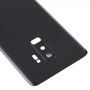 Batterie-rückseitige Abdeckung mit Kameraobjektiv für Galaxy S9 + (schwarz)