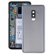 Batterie-rückseitige Abdeckung mit Kameraobjektiv für Galaxy S9 + (grau)