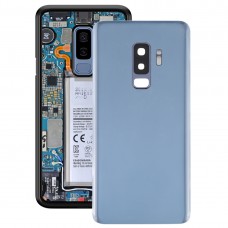 Batterie-rückseitige Abdeckung mit Kameraobjektiv für Galaxy S9 + (blau)