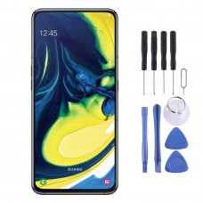 Original Super AMOLED Material LCD Screen and Digitizer Full Assembly with Frame for Galaxy A80