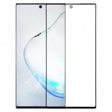 Ekran zewnętrzny przedni szklany obiektyw dla Galaxy Note 10 + (czarny)