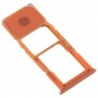 La bandeja de tarjeta SIM bandeja + tarjeta micro SD para Galaxy A20 A30 A50 (naranja)