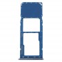 SIM-kort fack + Micro SD-kort fack för Galaxy A20 A30 A50 (blå)