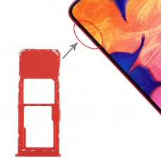 SIM картата тава + Micro SD Card тава за Galaxy A10 (червен) 