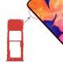 SIM-kaardi salv + Micro SD kaardi alus Galaxy A10 (punane)