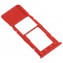 SIM ბარათის Tray + Micro SD Card Tray for Galaxy A10 (წითელი)