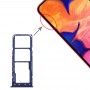 SIM karta Tray + SIM karta zásobník + Micro SD Card Tray pro Galaxy A10 (modrá)