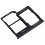 SIM karta Tray + SIM karta zásobník + Micro SD Card Tray pro Galaxy A40 (Black)