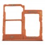 SIM-kort fack + SIM-kort fack + Micro SD-kort fack för Galaxy A40 (Orange)