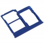 SIM Card Tray + SIM Card Tray + Micro SD Card Tray for Galaxy A40 (Blue)