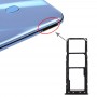 SIM картата тава + SIM Card Tray + Micro SD Card тава за Galaxy A20 A30 A50 (черен)