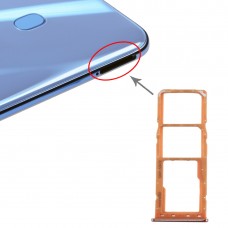 SIM ბარათის Tray + SIM ბარათის Tray + Micro SD Card Tray for Galaxy A20 A30 A50 (ნარინჯისფერი)
