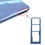 SIM картата тава + SIM Card Tray + Micro SD Card тава за Galaxy A20 A30 A50 (син)