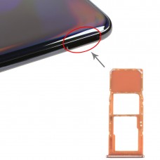Bandeja de tarjeta SIM + Micro bandeja de tarjeta SD para el Galaxy A70 (naranja)