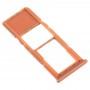 SIM-kort fack + Micro SD-kort fack för Galaxy A70 (Orange)