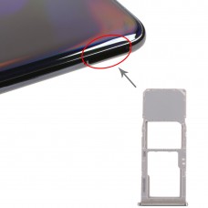 SIM Card Tray + Micro SD Card Tray for Galaxy A70 (Silver)