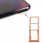 La bandeja de tarjeta SIM bandeja de tarjeta SIM + + Micro bandeja de tarjeta SD para el Galaxy A70 (naranja)