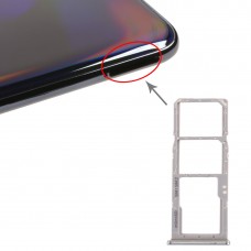 SIM-карты лоток + SIM-карты лоток + Micro SD-карты лоток для Galaxy A70 (серый)