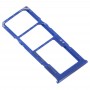 SIM karta Tray + SIM karta zásobník + Micro SD Card Tray pro Galaxy A70 (modrá)