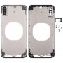 iPhone XSマックス用カメラレンズ＆SIMカードトレイ＆サイドキーと透明バックカバー（ブラック）