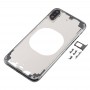 Transparente rückseitige Abdeckung mit Kameraobjektiv und SIM-Karten-Behälter & Seitentasten für iPhone XS Max (Schwarz)