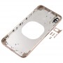 Transparent couverture arrière avec caméra Objectif et carte SIM Clés Barquettes et latérales pour iPhone XS (Gold)