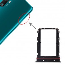 Bandeja de tarjeta SIM + bandeja de tarjeta SIM para Xiaomi Mi CC9 Pro (Negro)