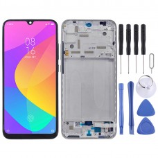 LCD Screen and Digitizer Full Assembly with Frame for Xiaomi Mi CC9e / Mi A3(Silver)