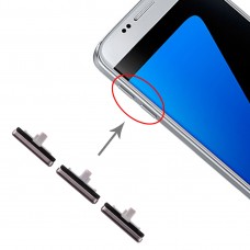 10 Set teclas laterales para Galaxy S7 (negro)