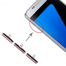 10 Set teclas laterales para Galaxy S7 (rosa)