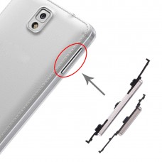 10 Set Side Keys for Galaxy Note 3 (Silver)