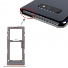 La bandeja de tarjeta SD bandeja de tarjeta SIM + Micro para Galaxy S10 + / S10 / S10e (Rosa de Oro)