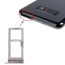 SIM картата тава + SIM Card Tray / Micro SD карта тава за Galaxy S10 + / S10 / S10e (черен)