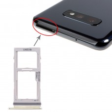 SIM Card Tray + SIM Card Tray / Micro SD Card Tray for Galaxy S10+ / S10 / S10e(Gold)