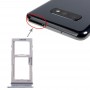 SIM karta Tray + SIM karty zásobník / Micro SD Card Tray pro Galaxy S10 + / S10 / S10e (modrá)