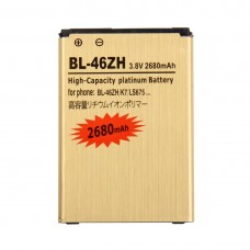 对于LG K7 / LS675 BL-46ZH 2680mAh高容量可充电金锂聚合物电池 