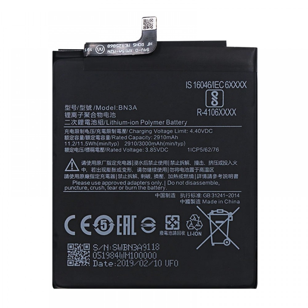 BN3A 2910mAh Li-Polymer Battery for Xiaomi Mi Play / Redmi Go