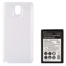 6800mAh téléphone mobile de remplacement de la batterie et couverture porte arrière pour Galaxy Note III / N9000 (Blanc) 