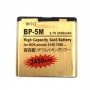 2450mAh BP-5M alta capacidad de batería del oro de negocios para Nokia 5700XM / 5610 / 5610XM / 5700/7390 / 6220c