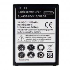 BL-45B1F 3200mAh可充电更换锂离子电池为LG V10 / H968（黑色） 