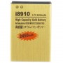 2450mAh haute capacité d'or Batterie pour Samsung I8910 / B7730 / S8530 / W609 / I929 / I8180 / S8500