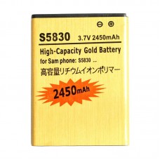2450mAh High Capacity Gold Battery for Galaxy Ace S5660 / S5670 / S6500 / S7500 / I569 / I579 / S5838 / S5830 