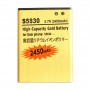 2450mAh მაღალი სიმძლავრის Gold Battery for Galaxy Ace S5660 / S5670 / S6500 / S7500 / I569 / I579 / S5838 / S5830