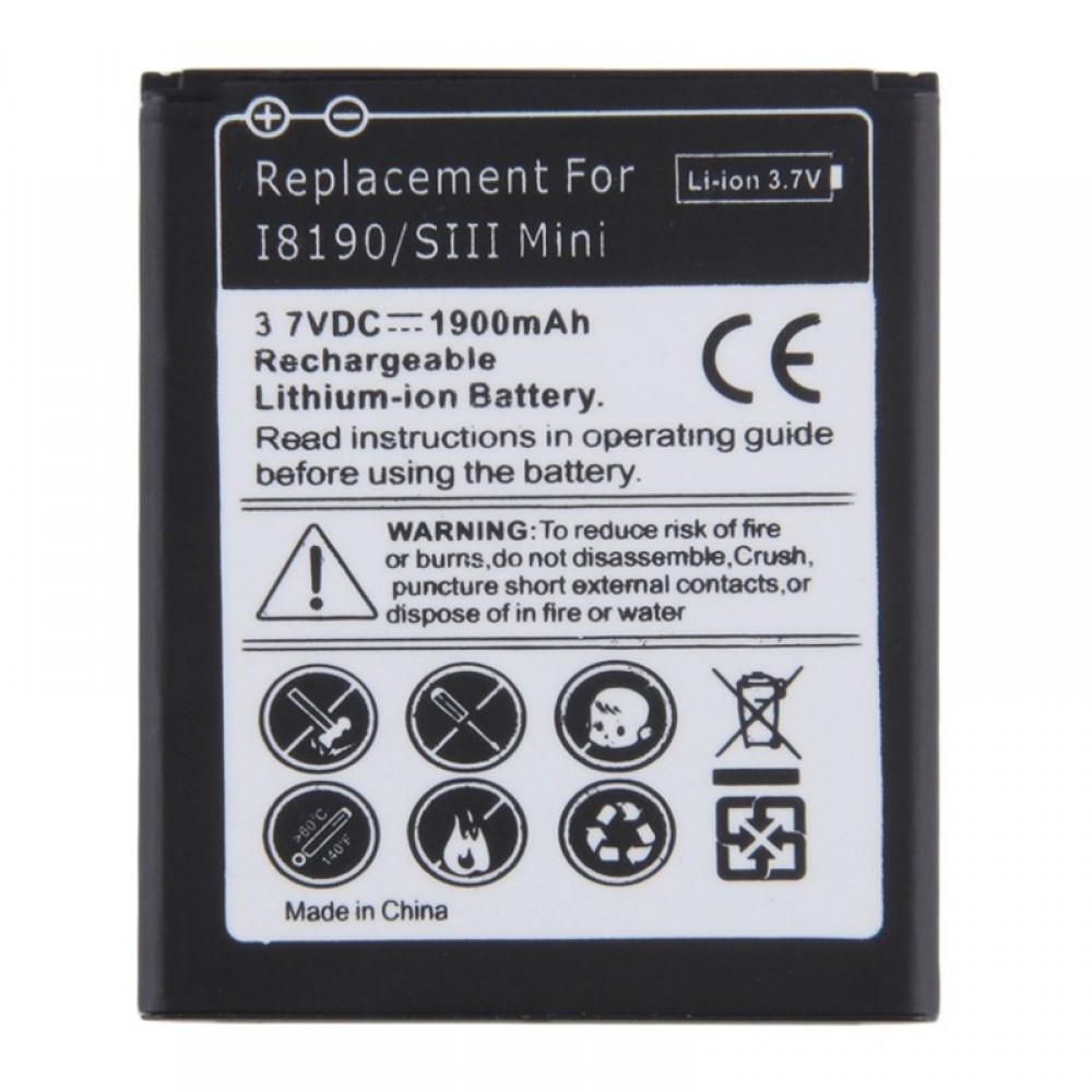 1900mAh Replacement Battery for Galaxy SIII mini / i8190