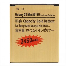 ギャラクシーSIII mini用2450mAh大容量ゴールドビジネスバッテリー/ i8190 