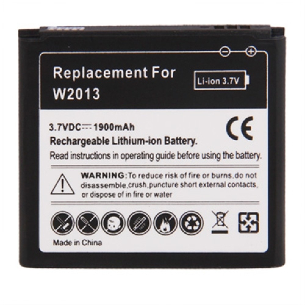 1900mAh Replacement Battery for Samsung W2013(Black)